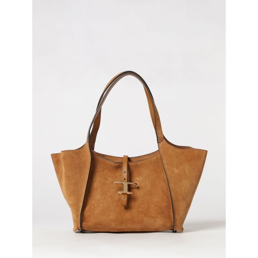 Tod's Women T Timeless Suede Calf Leather Shoulder Bag Tod's With Zip Closure